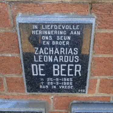 BEER Zacharias Leonardus, de 1965-1986