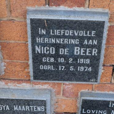 BEER Nico, de 1919-1974