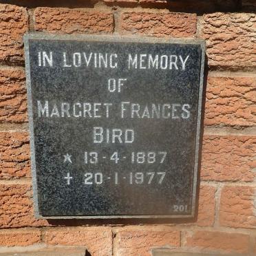 BIRD Margret Frances 1887-1977