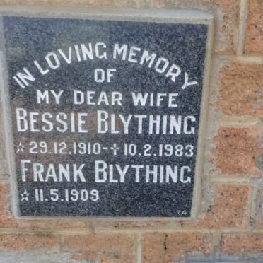 BLYTHING Frank 1909- &amp; Bessie 1910-1983