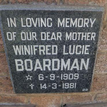 BOARDMAN Winifred Lucie 1909-1981