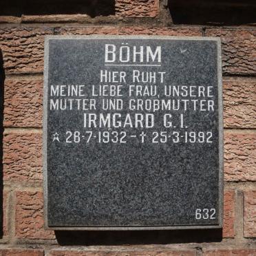 BOHM Irmgard G.I. 1932-1992