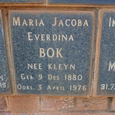 BOK Maria Jacoba Everdina nee KLEYN 1880-1976