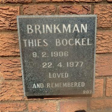 BRINKMAN Thies Bockel 1906-1977