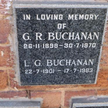 BUCHANAN G.R. 1899-1970 &amp; L.G. 1901-1983