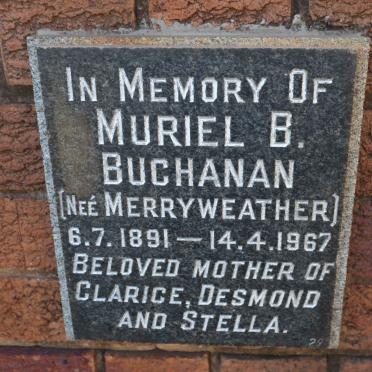 BUCHANAN Muriel B. nee MERRYWEATHER 1891-1967