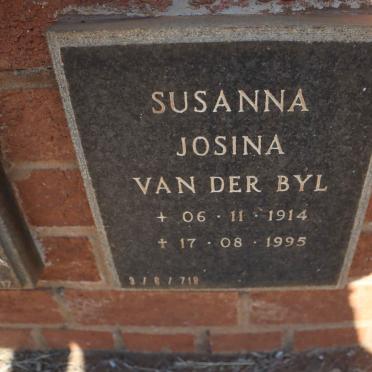 BYL Susanna Josina, van der 1914-1995
