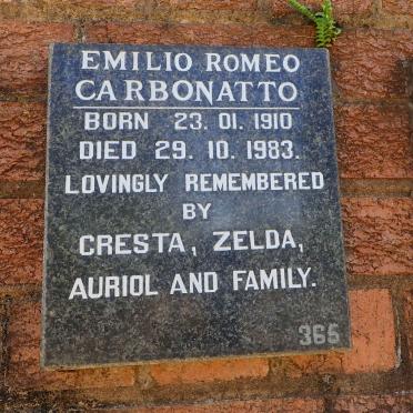 CARBONATTO Emilio Romeo 1910-1983