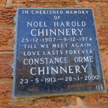 CHINNERY Noel Harold 1907-1974 &amp; Constance Orme 1913-2000