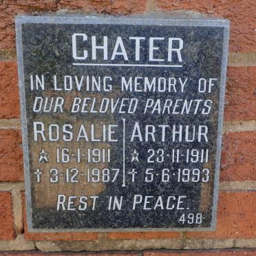 CHATER Arthur 1911-1993 &amp; Rosalie 1911-1987