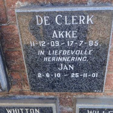 CLERK Jan, de 1910-2001 &amp; Akke 1909-1985