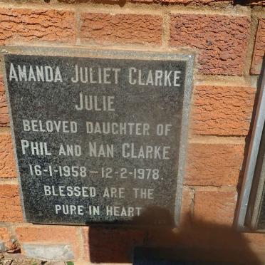 CLARKE Amanda Juliet 1958-1978