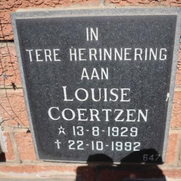 COERTZEN Louise 1929-1992