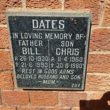 DATES Bill 1930-1993 :: DATES Chris 1960-1980