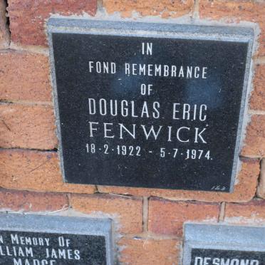 FENWICK Douglas Eric 1922-1974