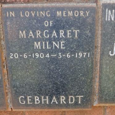 GEBHARDT Margaret Milne 1904-1971