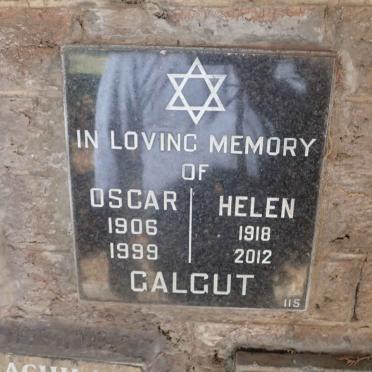 GALGUT Oscar 1906-1999 &amp; Helen 1918-2012