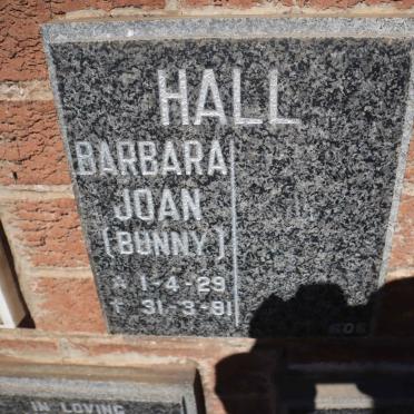 HALL Barbara Joan 1929-1991