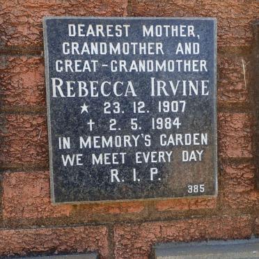 IRVINE Rebecca 1907-1984
