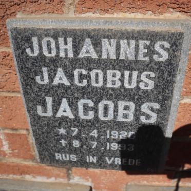 JACOBS Johannes Jacobus 1920-1993