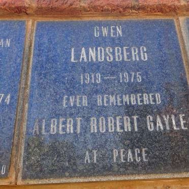 LANDSBERG Gwen 1919-1975