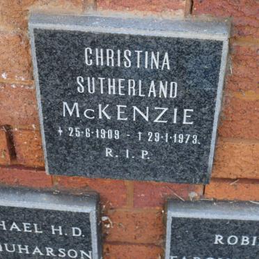 MCKENZIE Christina Sutherland 1909-1973