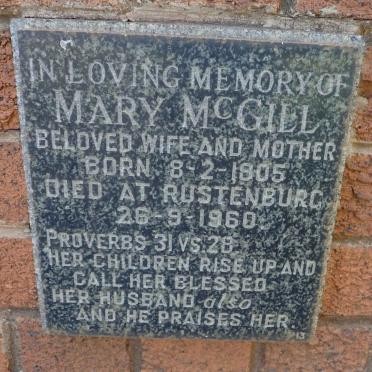 MCGILL Mary 1905-1960