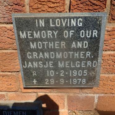 MELGERD Jansje 1905-1978