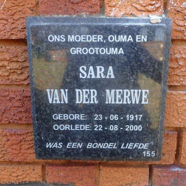 MERWE Sara, van der 1917-2000