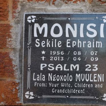 MONISI Sekile Ephraim 1956-2013