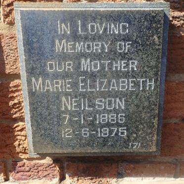 NEILSON Marie Elizabeth 1886-1975