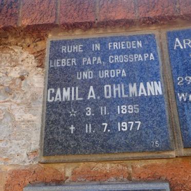 OHLMANN Camil A. 1895-1977