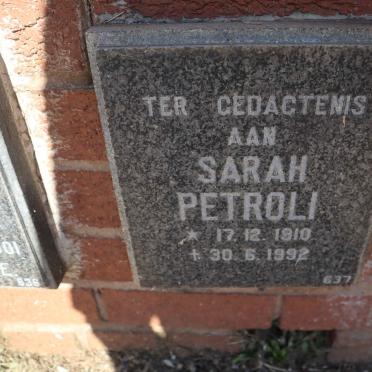 PETROLI Sarah 1910-1992