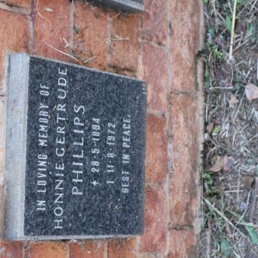 PHILLIPS Honnie Gertrude 1894-1972