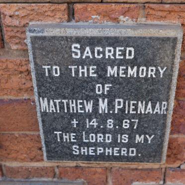 PIENAAR Matthew M. -1967