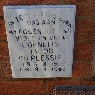 PLESSIS Cornelis Jacob, du 1920-1983