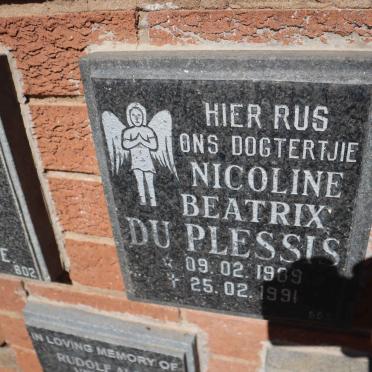 PLESSIS Nicoline Beatrix, du 1989-1991