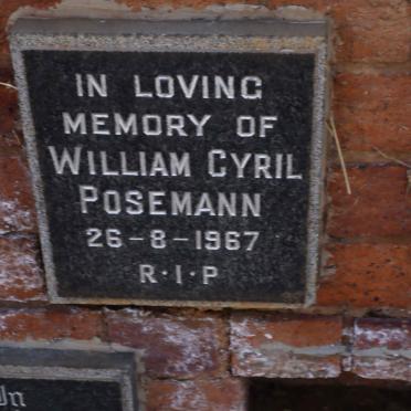 POSEMANN William Cyril -1967