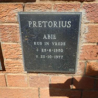 PRETORIUS Abie 1950-1977