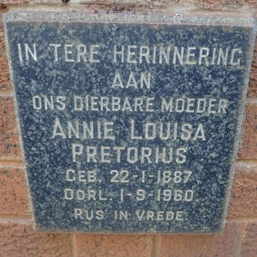 PRETORIUS Annie Louisa 1887-1960