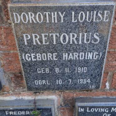 PRETORIUS Dorothy Louise nee HARDING 1910-1984