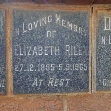 RILEY Elizabeth 1885-1965