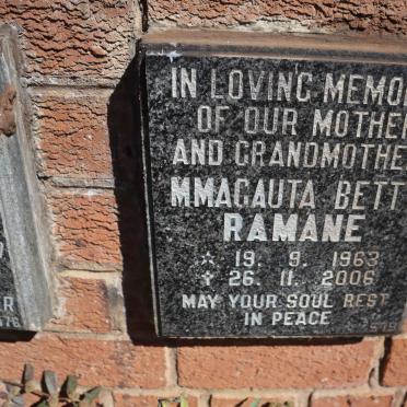 RAMANE Mmagauta Betty 1963-2006