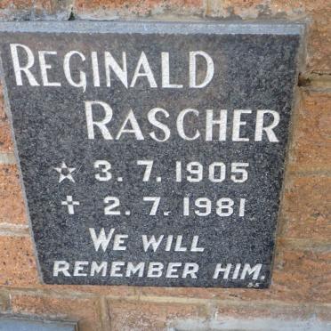 RASCHER Reginald 1905-1981