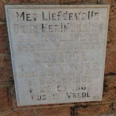 RADEMEYER Suzette 1969-1984