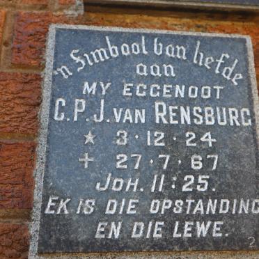 RENSBURG C.P.J., van 1924-1967