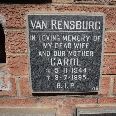 RENSBURG Carol, van 1944-1995