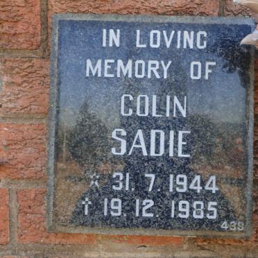 SADIE Colin 1944-1985