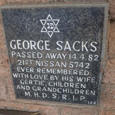 SACKS George -1982