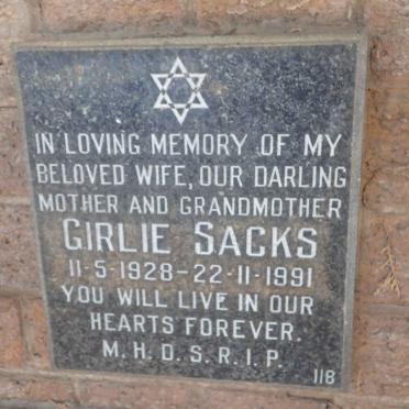 SACKS Girlie 1928-1991